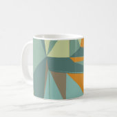 Abstrakter Hintergrund mit farbenfroher Trianglesa Kaffeetasse (Vorderseite Links)