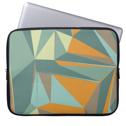 Abstrakter Hintergrund mit farbenfroher Trianglesa Laptopschutzhülle (Vorderseite)