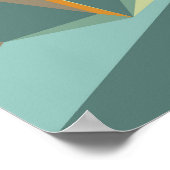 Abstrakter Hintergrund mit farbenfroher Trianglesa Poster (Ecke)