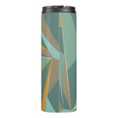 Abstrakter Hintergrund mit farbenfroher Trianglesa Thermosbecher (Rückseite)