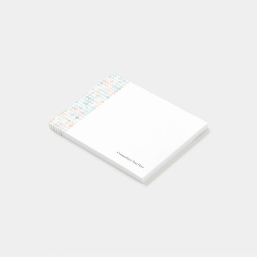 Abstrakter Hintergrund mit gemischten kleinen Post-it Klebezettel (angewinkelt)