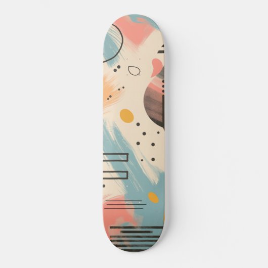 Abstrakter Hintergrund mit linearen Mustern Skateboard (Vorderseite)