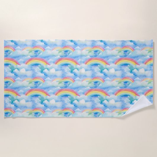Abstrakter Hintergrund mit Regenbogen Strandtuch (Vorderseite)