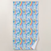 Abstrakter Hintergrund mit Regenbogen Strandtuch (Vorderseite)