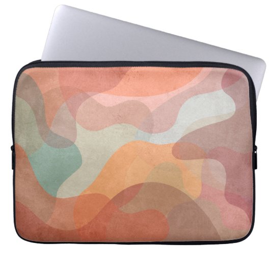 Abstrakter Hintergrund mit überlappenden Pastell-B Laptopschutzhülle (Vorderseite)
