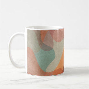 Abstrakter Hintergrund mit überlappenden Pastellkl Kaffeetasse