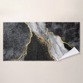 abstrakter Hintergrund, Mosaik aus schwarzem und w Badehandtuch (Badehandtuch)