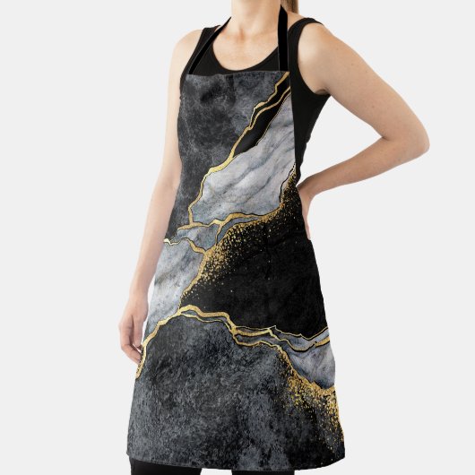 abstrakter Hintergrund, Mosaik aus schwarzem und w Schürze (InSitu)