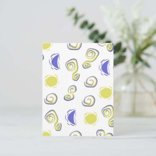 Abstrakter Hintergrund, nahtloses Muster Postkarte (Stehend Vorderseite)