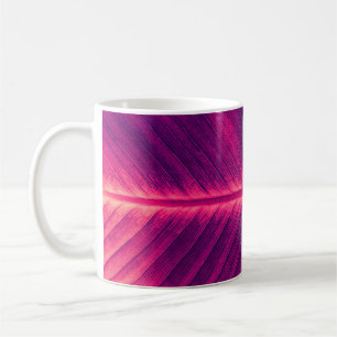 abstrakter Hintergrund, Palmblattvene, tonisierter Kaffeetasse