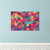 Abstrakter Hintergrund Polygon farbig Leinwanddruck (Insitu (Holzboden))