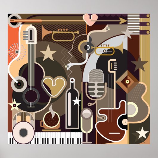 Abstrakter Hintergrund Poster (Vorne)