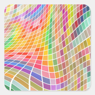 Abstrakter Hintergrund Quadratischer Aufkleber