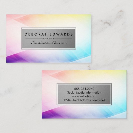 Abstrakter Hintergrund Visitenkarte (Vorne/Hinten)