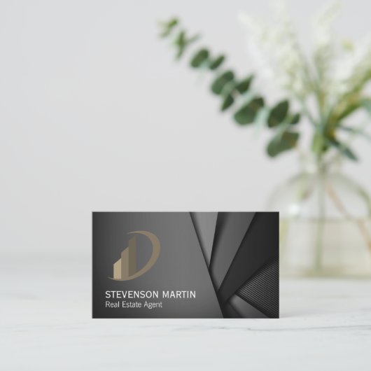 Abstrakter Hintergrund Visitenkarte (Stehend Vorderseite)