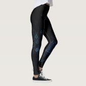 Abstrakter Hintergrund von Black Blue Leggings (Rechts)