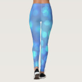 Abstrakter Hintergrund von Blue Bokeh Leggings (Rückseite)
