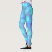 Abstrakter Hintergrund von Blue Bokeh Leggings (Links)