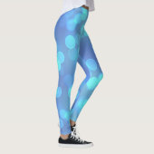 Abstrakter Hintergrund von Blue Bokeh Leggings (Rechts)