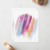 Abstrakter Hintergrund Wasserfarbe 1 Mitteilungskarte (Vorderseite/Rückseite Beispiel)