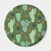 Abstrakter Hipster Cactus Desert Pattern Magnet (Vorne)