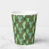 Abstrakter Hipster Cactus Desert Pattern Pappbecher (Vorderseite)