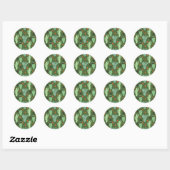 Abstrakter Hipster Cactus Desert Pattern Runder Aufkleber (Blatt)
