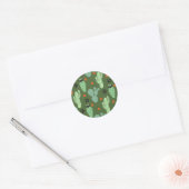 Abstrakter Hipster Cactus Desert Pattern Runder Aufkleber (Umschlag)