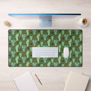 Abstrakter Hipster Cactus Desert Pattern Schreibtischunterlage
