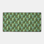 Abstrakter Hipster Cactus Desert Pattern Schreibtischunterlage (Vorderseite)