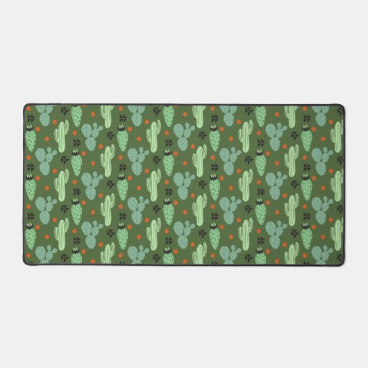 Abstrakter Hipster Cactus Desert Pattern Schreibtischunterlage (Vorderseite)