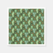 Abstrakter Hipster Cactus Desert Pattern Serviette (Vorderseite)