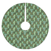 Abstrakter Hipster Kaktus Wüstenmuster Polyester Weihnachtsbaumdecke (Vorderseite)