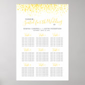 Abstrakter Hochzeitstil in Gelb Poster (Vorne)