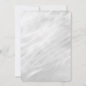 Abstrakter Hochzeitsweißmarmor Einladung (Rückseite)