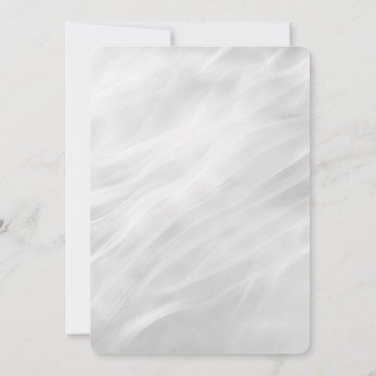 Abstrakter Hochzeitsweißmarmor Einladung (Rückseite)