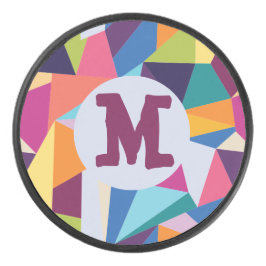 Abstrakter Hockey-Puck mit Initial Eishockey Puck