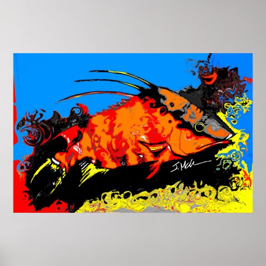 Abstrakter Hogfish Poster (Vorne)