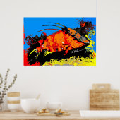 Abstrakter Hogfish Poster (Küche)