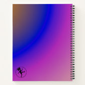 Abstrakter Holorosa und lila Farbverlauf Notizblock (Rückseite)