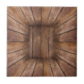 Abstrakter Holzwürfel Fliese (Vorderseite)