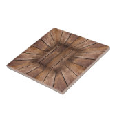 Abstrakter Holzwürfel Fliese (Seite)