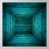 Abstrakter Holzwürfel Poster (Vorne)