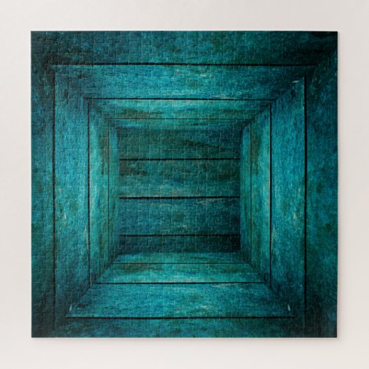 Abstrakter Holzwürfel Puzzle (Vertikal)