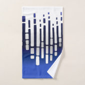 Abstrakter Horizont, marineblau, weiß, hellgrau Badhandtuch Set (Handtuch)