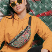 Abstrakter horizontaler Hintergrund mit bunten Wel Bauchtasche