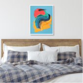 Abstrakter Horizontwirbel Leinwanddruck (Insitu (Schlafzimmer))