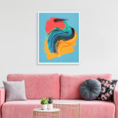 Abstrakter Horizontwirbel Leinwanddruck (Insitu (Wohnzimmer))