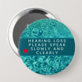 Abstrakter Hörverlust 4 Zoll Button (Vorne & Hinten)