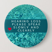 Abstrakter Hörverlust 4 Zoll Button (Vorderseite)
